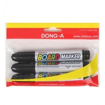 화이트 보드마카 블랙 3개입 세트 폴리백포장 보드펜 마커 보드마커 검정색 검정 검은색, 상세페이지 참조, 상세페이지 참조