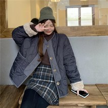 패딩 여 루즈핏 가을 겨울 코디 양면 기모에 도톰한 작은 키의 패딩 점퍼