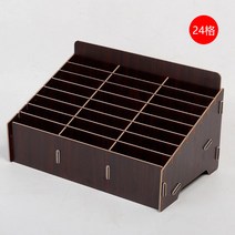 명함 객실 호텔 카드 키 수납 분류 정리 보관함 모텔 카드키 수납 정리함 선반 핸드폰 쿠폰, 24 블랙 월넛 컬러