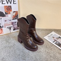 여성 앵글부츠 가이거 첼시부츠 장화 데일리 레인부츠 오피스룩 20대 3CM 숏부츠 종아리부츠