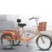 성인 세발자전거 어른 노인 어르신 세 발 자전거 스쿠터 짐 배달, 실버 하이 매칭 모델(등안장)