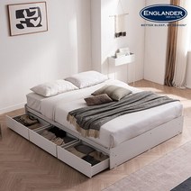 잉글랜더 케이크 무헤드 수납 침대(쟈가드 본넬매트-Q), 단품