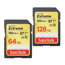 니콘 D850 카메라 호환 SD카드 64G 128G, 선택하세요, san extrem SD카드 128GB