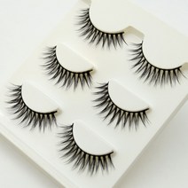 붙이는 속눈썹 부분 Visofree 10 Pairs Mink Lashes Make Up Faux Hand Made Eyelashes Reusable False Eyelash Cri, [33] 3 pairs-Z3D07, 10개