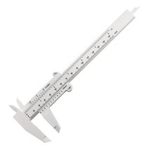 0-150mm 플라스틱 측정 버니어 캘리퍼스 문신 눈금자 게이지 정확한 도구, A-0-150mm 화이트