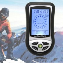 디지털 고도계 나침반 고도 기압 온도계 8 in 1, 단품