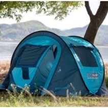 패스트캠프 베이직3 원터치 텐트, 블루, 3~4인용