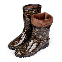 [신발에신는장화] 오마이슈즈 국산 브라우니 여성 털장화 방한장화 겨울 주방 위생 장화