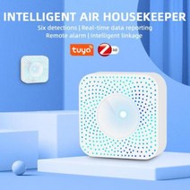 이산화탄소측정기 실내공기질관리법 Tuya Zigbee 스마트 에어 박스 품질 모니터 CO2 센서 온도 습도 측정기 VOC PM25 Kooldioxide Automation Alar, zigbee+zigbee