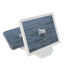 현미경 확대경 돋보기 1.5x 휴대 전화 화면 3d 울트라 클리어 안티 방사선 블루 라이트 렌즈 접이식 휴대 전화 홀더, 하얀