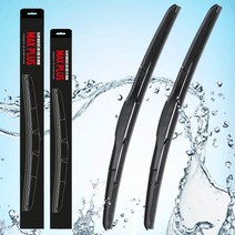 사계절 실리콘 발수코팅 자동차 차량 와이퍼 1세트 2개입, 600mm(24), 400mm(16)