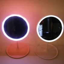 데코 충전식 led 화장거울 스마트 조명거울 모공 진심, 핑크