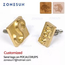 불박기 가죽 공예 불박 도장 기계 제작 인쇄 ZONESUN-맞춤 디자인 사용자 정의 핫 황동 스탬프 철 금형 개인 로고 금형 난방 나무 쿠키 DIY 선물, small than 5x7cm