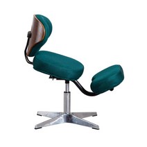 기마의자 고등학생 수험생 회전 의자 독서실 허리가 편안한 체어, 다크 그린
