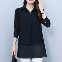 이서어패럴시폰루즈핏레이어드블라우스8006