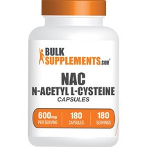 나우푸드 nac 영양제 NACC nacl BULKSUPPLEMENTS.COM NAC 600 mg 캡슐 N-아세틸 시스테인 - 보충제 N 아세틸 600mg 알약 항산화제 지원 1회