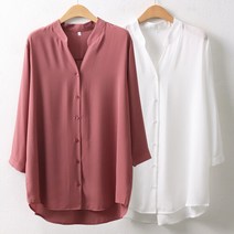 아이우먼 모던트임롱블라우스(XX64C36) 빅사이즈 중년 셔츠