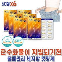 식약처인증 가르시니아 추출물 배살 효과좋은다이어트보조제 체지방 컷팅제 다이어트 탄수화물 억제제 x6