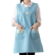 데코에버 풀꽃토끼 원피스앞치마 (기본55~66반), 민트(기본M사이즈)