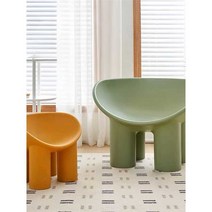 인테리어의자 편한 예쁜의자 공간적 디자인 체어, (대고장)그레이블루-친환경PE소재+실크쿠션