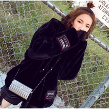 카멜롯 여성 뽀송이 양털 후드 집업