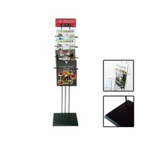 브로셔 거치대 매거진랙 리플렛 카다로그 홍보 스탠드, 카다로그꽂이-블랙