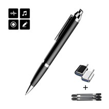 장시간 볼펜 녹음기 20시간 연속녹음 초 소형 고음질 보이스레코더+추가 볼펜심5EA+핸드폰연결 OTG젠더