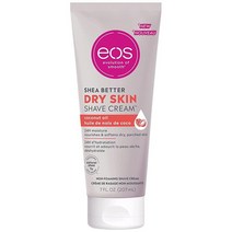 Eos 시어 버터 건성 피부용 면도 크림 여성용 스킨 케어 및 코코넛 오일 함유 로션, Coconut