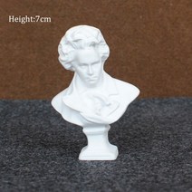 베토벤 모차르트 음악가 캐릭터 조각 장식품 거실 장식 유럽 흰색 수지 동상 공예 가정 장식 선물