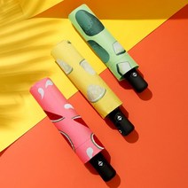 해피은창]자동 오토 상큼 과일 암막 양산 우산 양우산 겸용 자외선 3단 우양산 스포츠 레져 캠핑 우비 양산 골