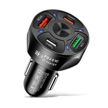 캠핑카 부품 자재 충전기 더블 라인 20w 고속 충전 충전기 카라반 트럭 버스 rv 용, 검은색