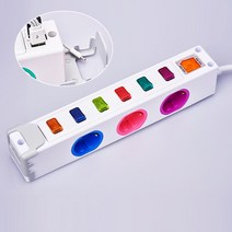 티앤씨 옆으로 디자인 멀태탭 2 USB 개별 멀티콘센트 2구 3구 4구 5구 6구 멀티탭, 옆으로 디자인멀티탭 6구 1.5M