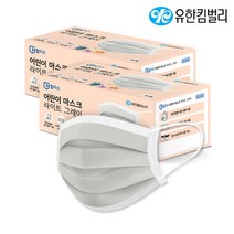 유한킴벌리 힐더스 어린이마스크 라이트그레이 72매 덴탈 국산, 단품, 단품