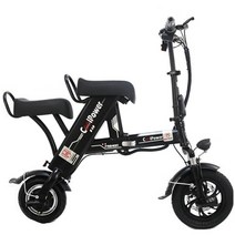 emtb 로드 전기 산악 자전거 3륜 삼륜 가성비 전기자전거 접이식 휴대용 두 바퀴 48V 400W 80KM 경량 화이트블랙 미니 스쿠터 성인, 블랙 2인승 15ah, 12 black two seat 15ah, 한개옵션1
