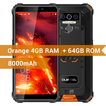 핸드폰 싸게 사는 법 oukitel wp5 pro ip68 러기드 스마트폰 4gb 64gb 8000mah 5 5hd octa core android10 휴대전화 13mp 트리플, 남아메리카, 주황색