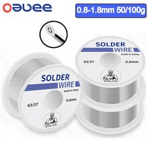 납땜 주석 와이어 1.0mm/0.8mm/0.6mm 주석 납 주석 와이어 용융 로진 코어 솔더 납땜 와이어 롤 무 세척 납 용접 와이어, 07 100g 1.8mm White