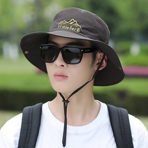 [사은품증정] 랄라닷 남성 남자 등산모자 여름모자 햇빛가리개모자 메쉬모자 사파리모자 아웃도어 낚시 캠핑 모자, 브라운