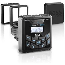 보스 오디오 시스템 mgr350b 해양 게이지 수신기 - 블루투스 디지털 미디어 mp3 플레이어 CD 플레이어 없음 USB 포트 am fm 라디오 내후성 검정 소형중형, 스퀘어 스타일, 패키지