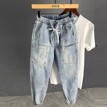 시티라벨 JJ520 데님 조거 밴딩 팬츠