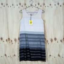 빈티지다온 이엔씨 그라데이션 배색 민소매 여성 폴리 원피스