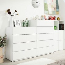 아르스노바 시스템 서랍장세트(화이트_4단+5단서랍장), 화이트_4단+5단서랍장