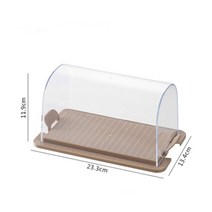 롤케이크 상자 케이스 보관 용기 상자 롤케익 머핀 투명 베이킹 조각케익 보관함 뚜껑, 다크브라운