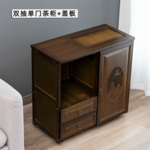 콘솔 수납장 와이드 다용도 거실 레트로 우드 복고풍, 조립, 고가구 그릇장 A