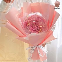 보자기꽃풍선 카네이션풍선 생일 돌잔치 선물 감사, 꽃잎, 핑크하늘 가득 별