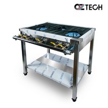 오즈테크 업소용 900 3구테이블렌지 친환경 가스렌지 간택기 화구 세라믹 버너, 1세대버너 세라믹코팅(+100000), LPG