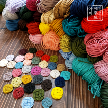 메종드아씨 빛고운 전통 매듭 꼰세사 10마 900cm 모음/45색상/전통 매듭 공예 재료/고급 인견 매듭실, 메뚜기, 1개