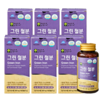 그린철분 유산균배양물 철분 800mg 90캡슐 x 6박스 락토바실러스 미강유 비헴철 어린이 청소년철분 임신준비 임산부 수유부(적혈구생성 태반성장도움) 여성철분