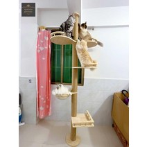 마끈 캣타워 DIY 사이잘 스크래처 고양이 로프, T01통천주(2.7-2.8m적용)집높이 비고해주세요