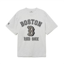 바시티 오버핏 반팔 티셔츠 BOS L.Melange Grey