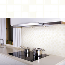 주방 욕실 방수 발포 타일 시트지 16색상 (1롤 폭50cm x 길이15미터) + 헤라, 선택.01_20420_바둑타일 흰색